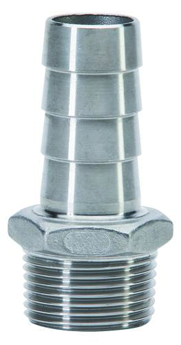 Raccord cannelé en inox M3" - ø76,5 mm